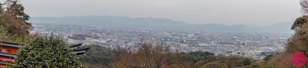 A panorama of Kyoto from the Mount Inari