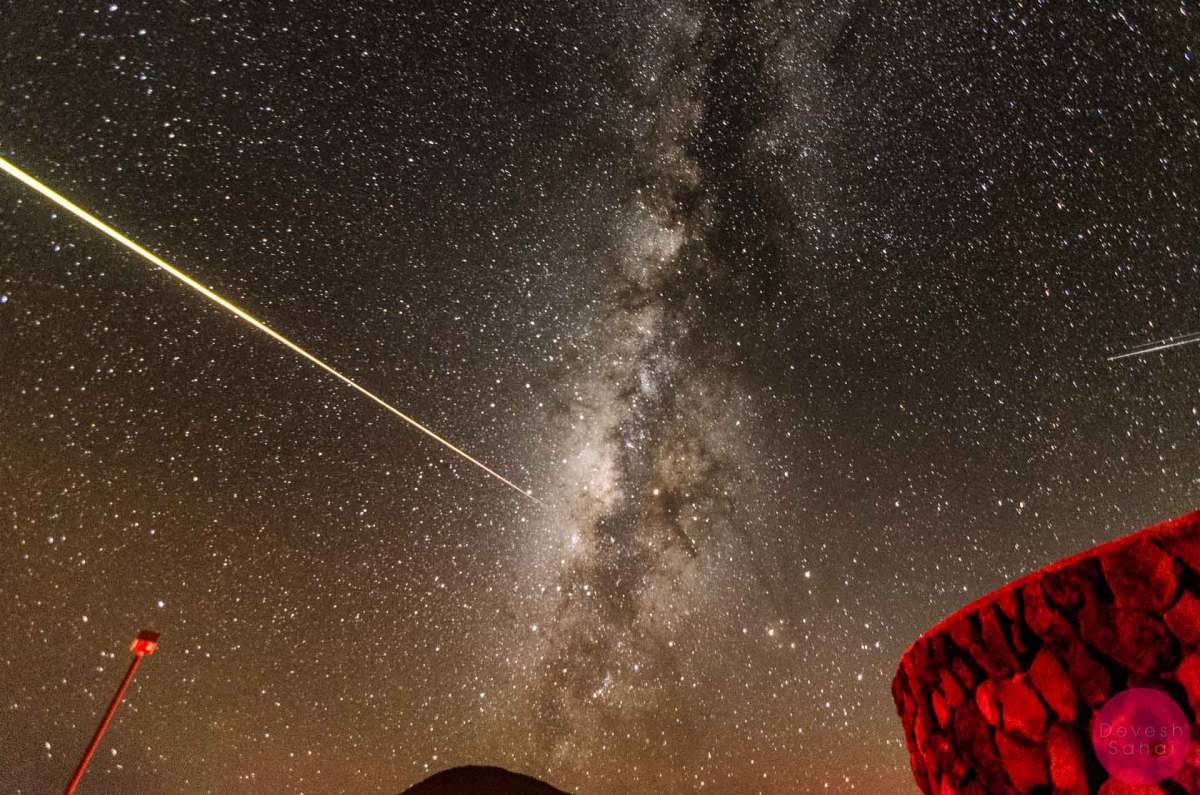The biggest shooting star I've ever seen (or anyone at Mauna Kea had ever seen). It lasted between 5-10 seconds and streaked across the sky changing colours.