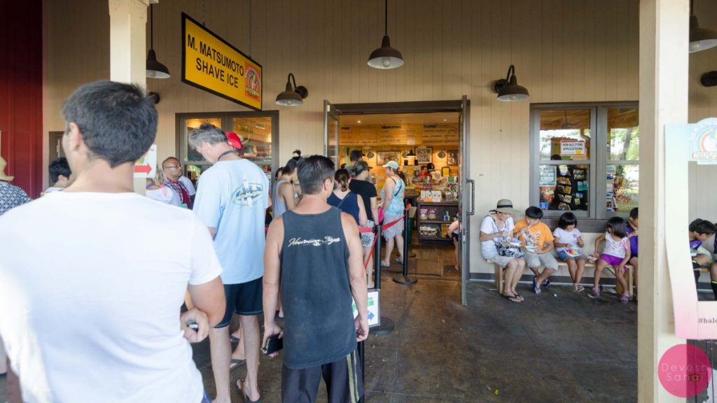 That's quite a line for Matsumoto Shave Ice