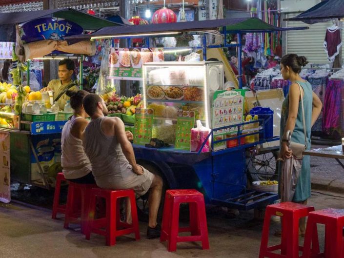 siem reap street food stall
