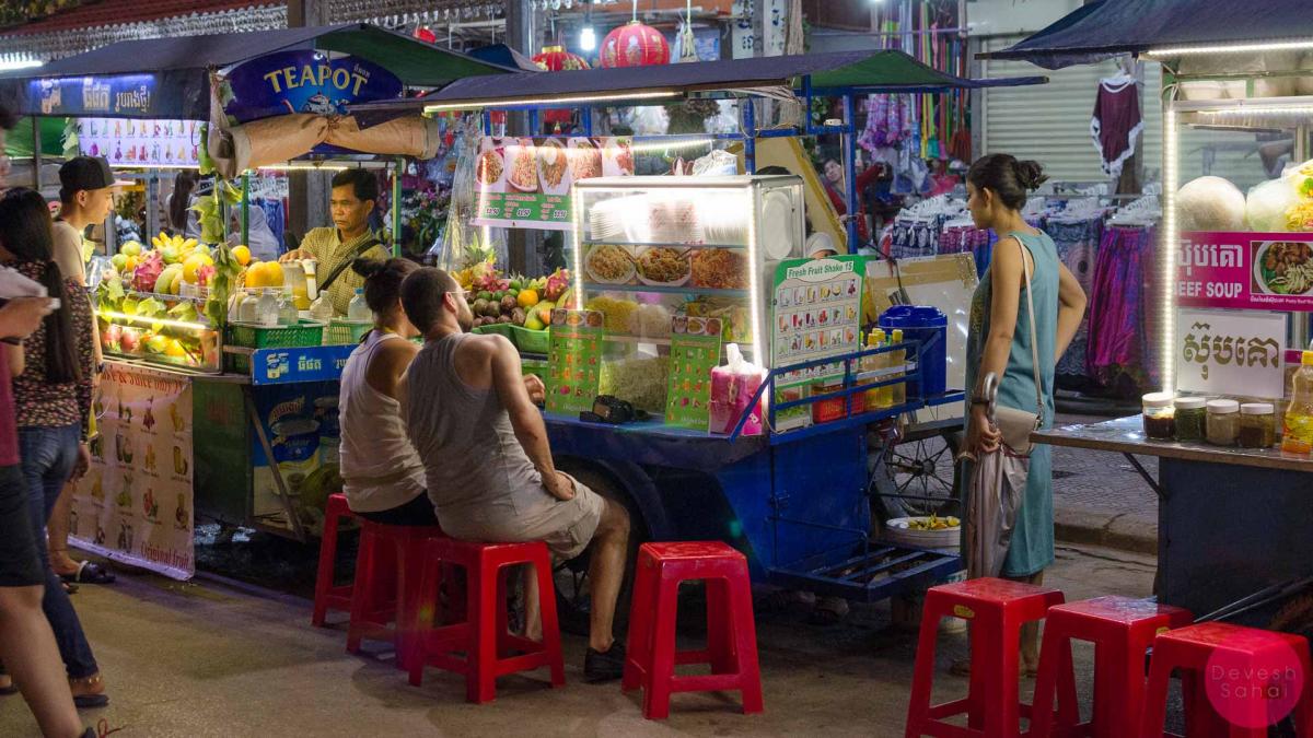 siem reap street food stall