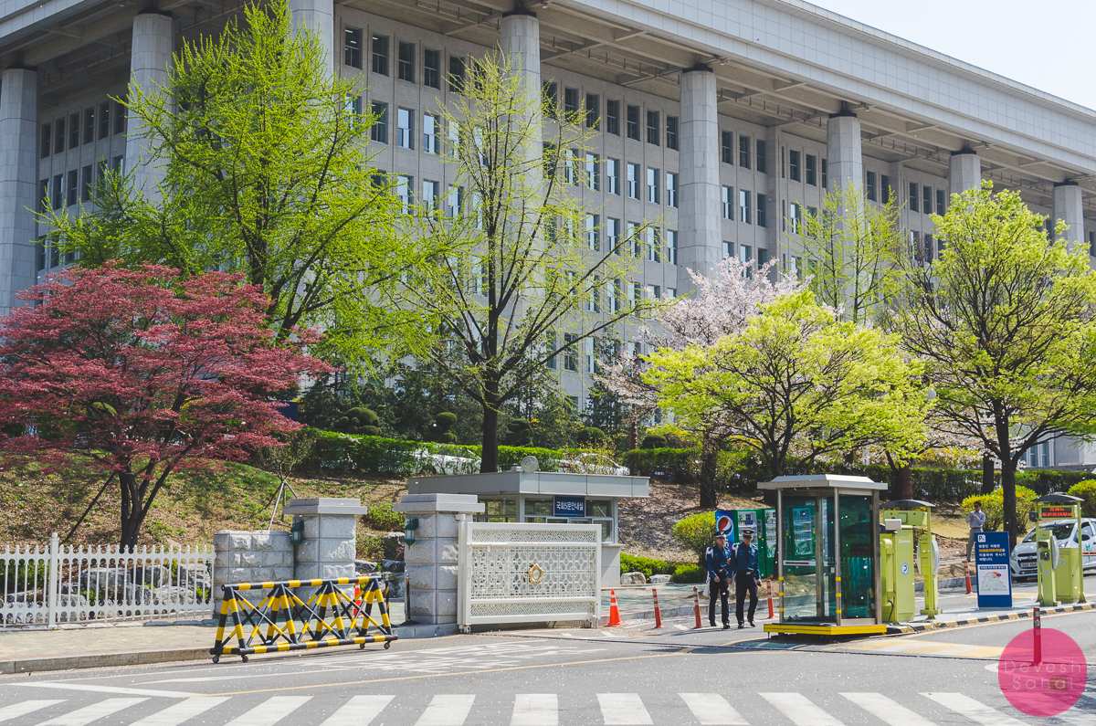spring season national assembly building seoul
