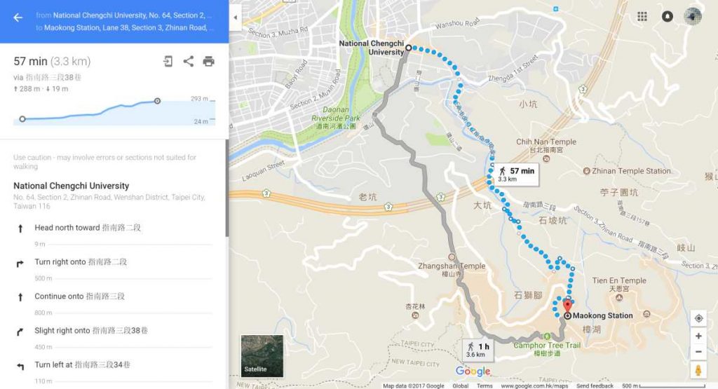 National Chengchi University to Maokon hike