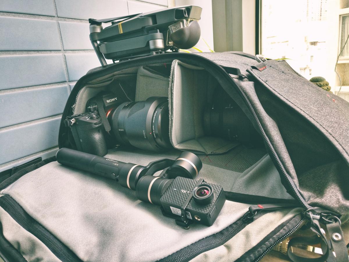 drone and dslr backpack