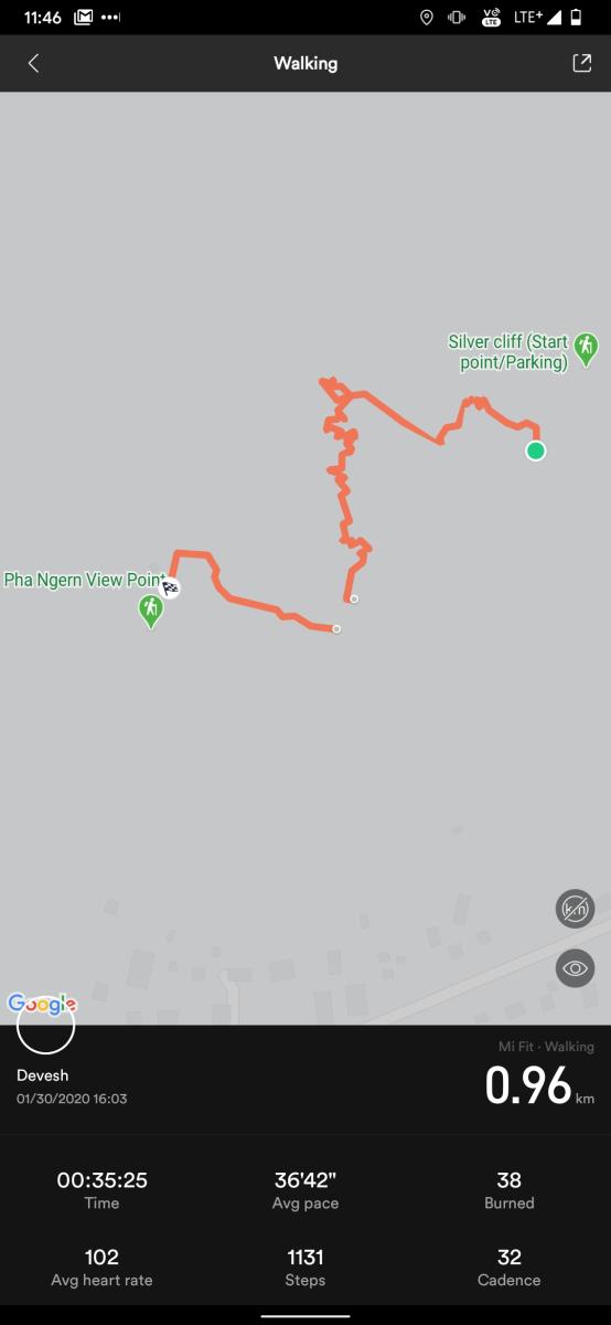 Pha Ngern Silver Cliff Map