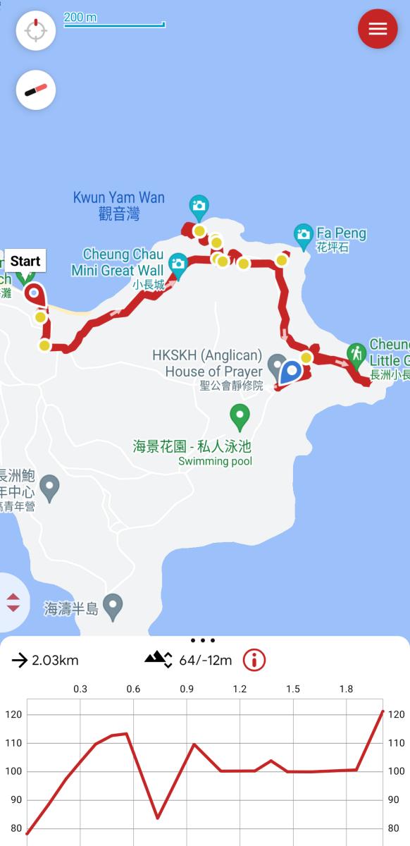 Mini Great Wall Trail Map