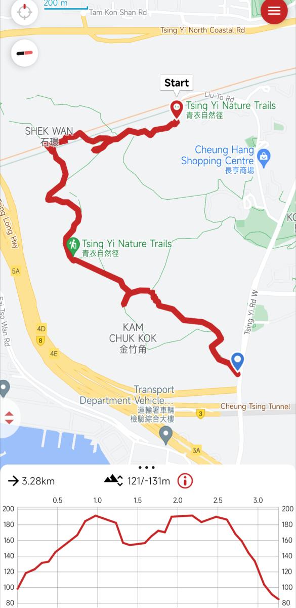 Tsing Yi Nature Trails Hike Map