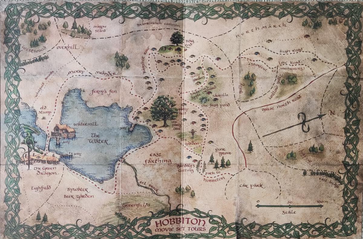 Hobbiton Movie Set Map